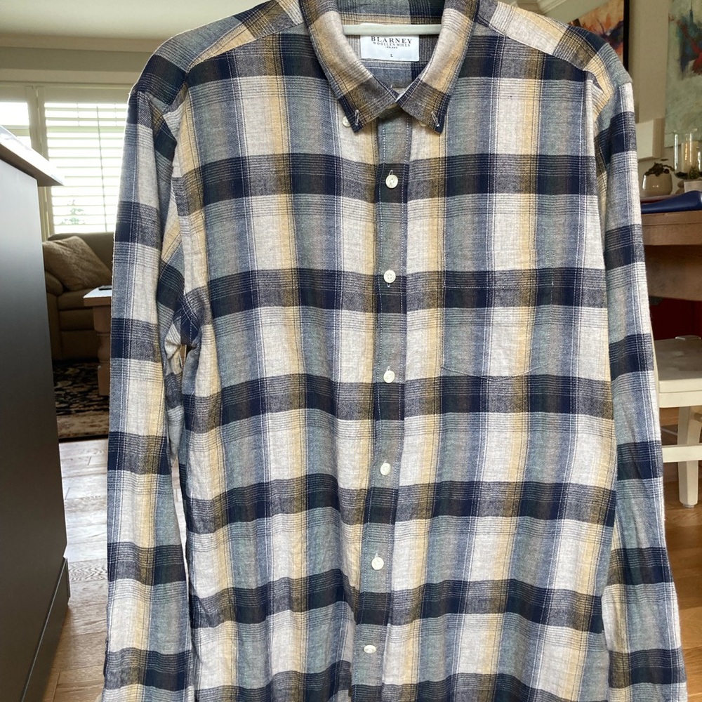 Men’s Cotton Long Sleeve Shirt - Slim Fit Medium
